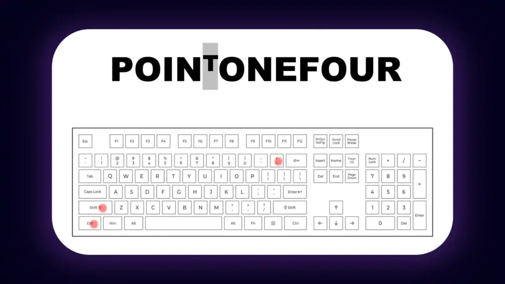 superscript shortcut pointonefour.io