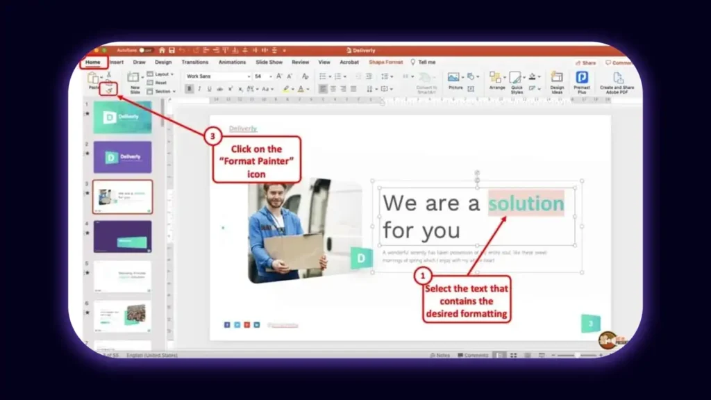 Format painter ppt