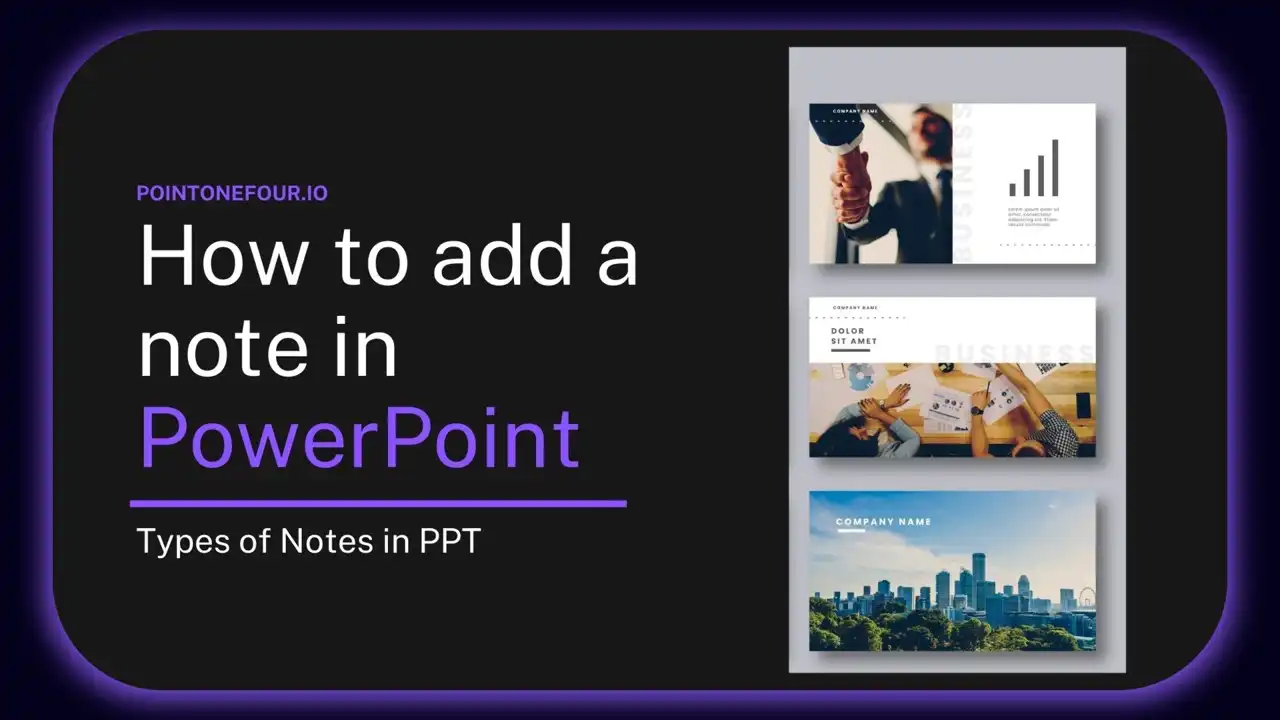 How to add a note in PPT